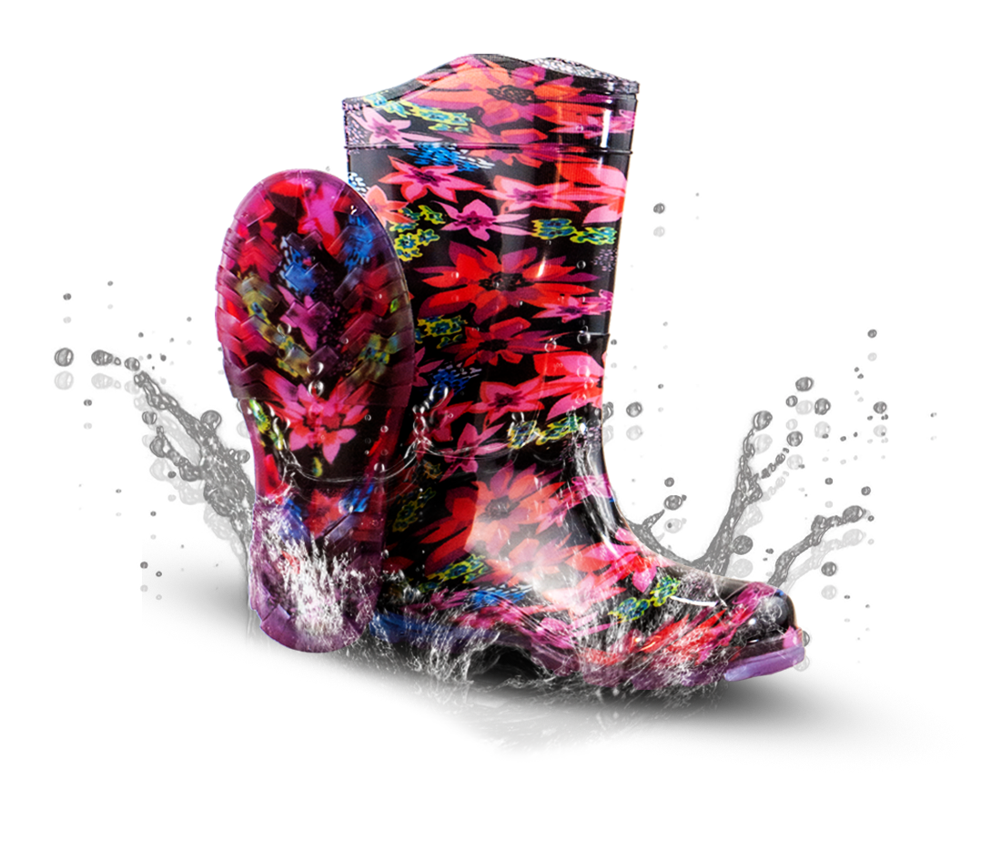 Bota Estampada diseño flor de lotto