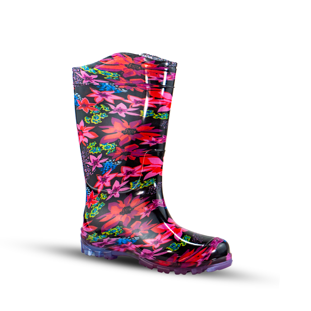 Bota Estampada diseño flor de lotto