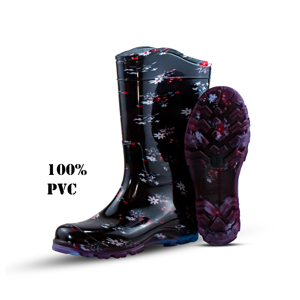 Bota Estampada diseño flor de lotto